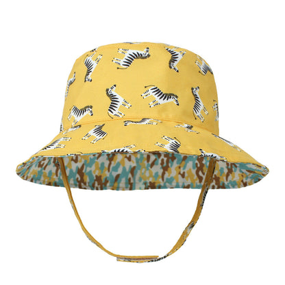 Outdoor Cartoon Print Kids Bucket Hat