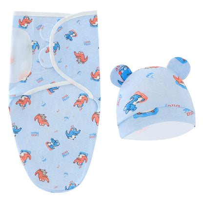 2-piece baby sleeping bag set with fetal cap