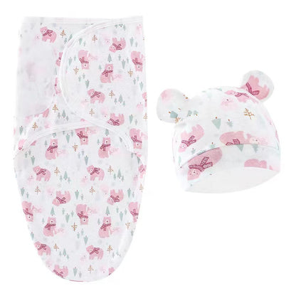 Set da 2 pezzi sacco a pelo fasciato Bear per neonato cuffia fetale