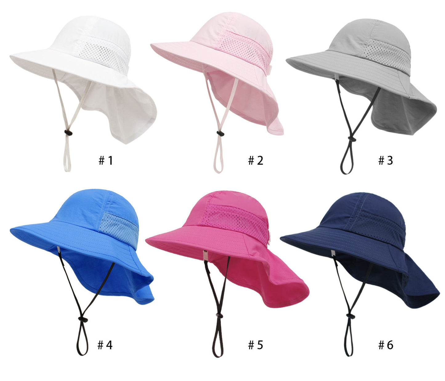 Lightweight and breathable mesh sun protection bucket hat for kids