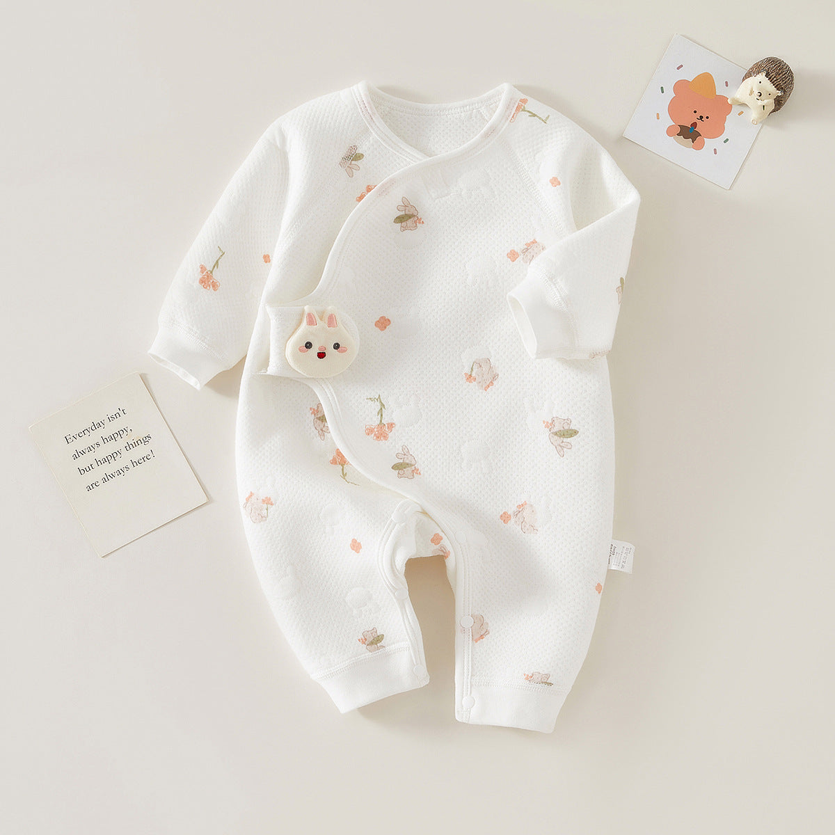 Warm long sleeve rabbit romper for 20-27 inch reborn dolls