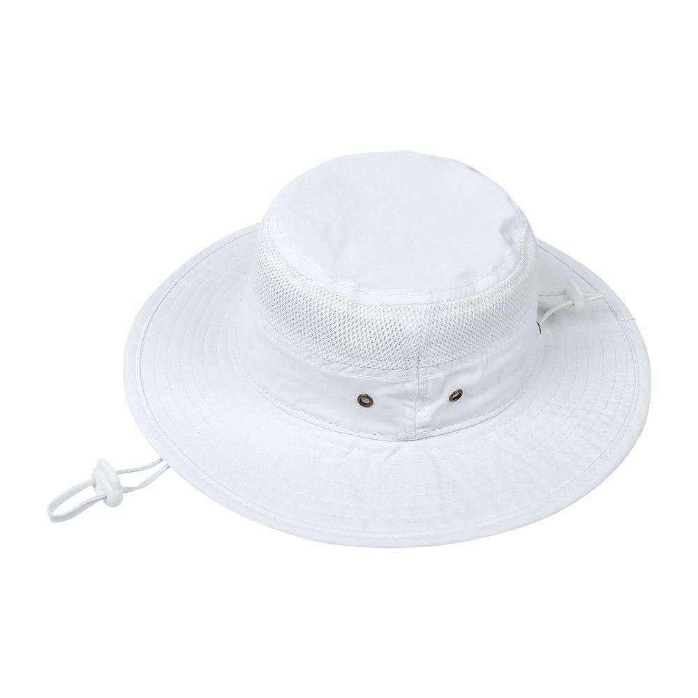 Outdoor kids sun hat with mesh joints