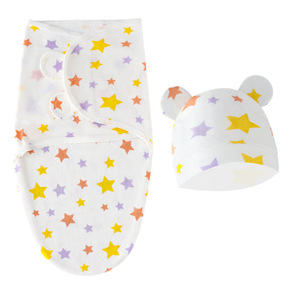 Star Newborn baby changing sleeping bag with fetal cap set of 2 pieces