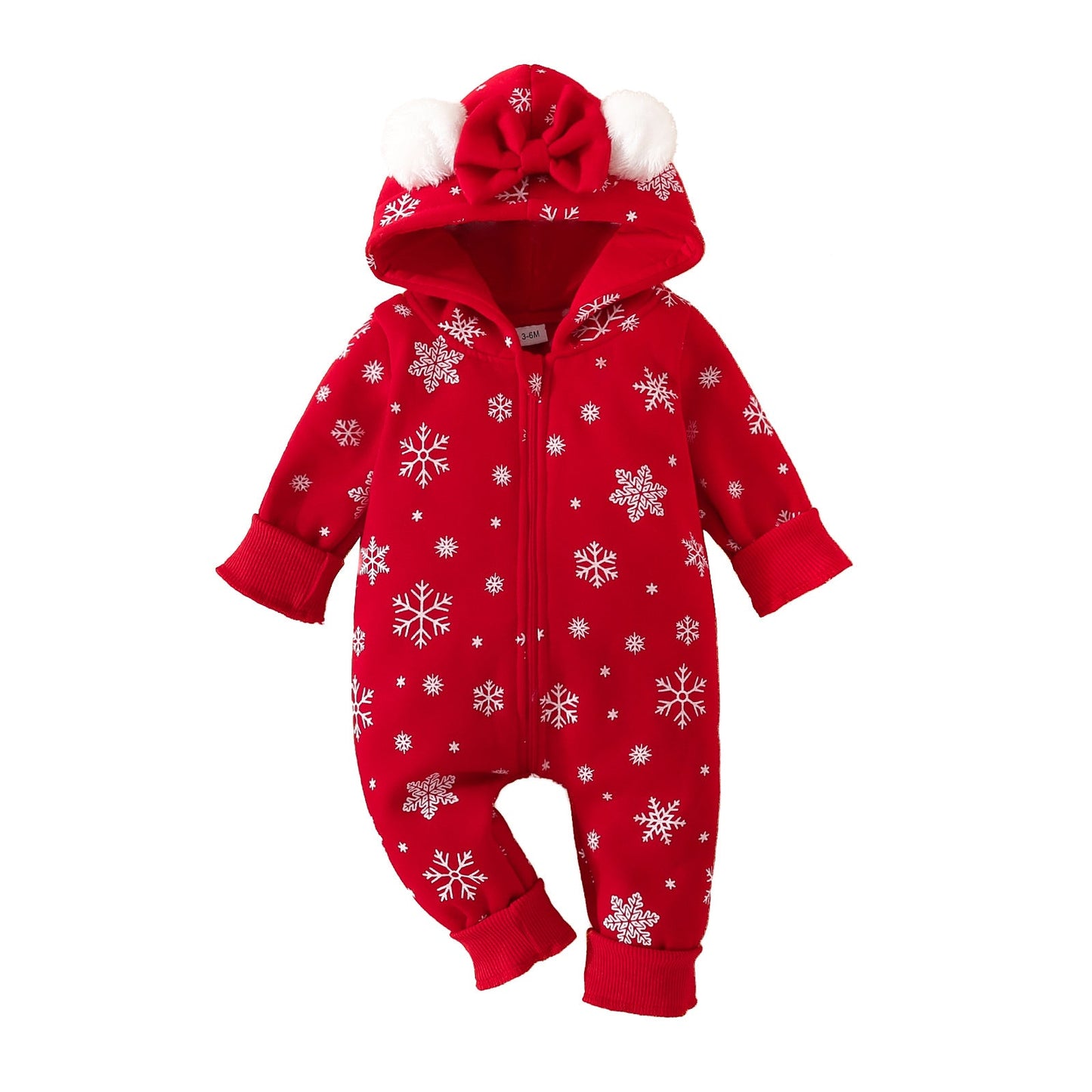 Christmas Snowflake Long Sleeve Onesie for 20-28 inch Dolls