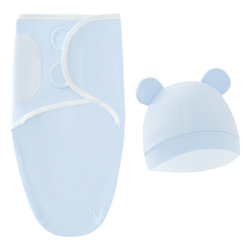 Set of 2 pieces sleeping bag changing table for newborn baby fetal cap