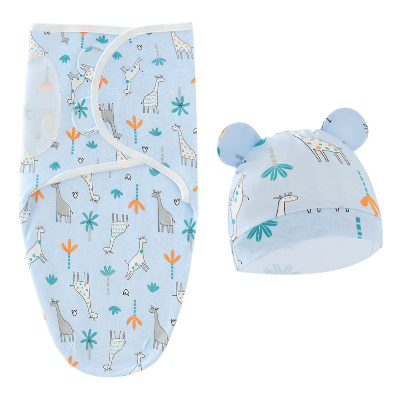 giraffe Sleeping bag changing table for newborn baby fetal cap set of 2 pieces