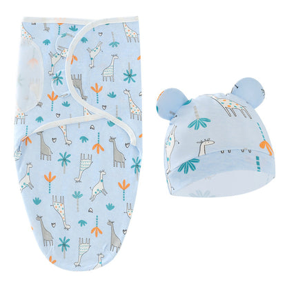 giraffe Sleeping bag changing table for newborn baby fetal cap set of 2 pieces