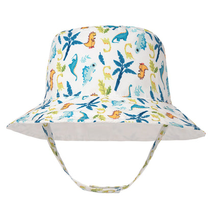 Cappello da pescatore per bambini con protezione solare a doppia faccia multicolore