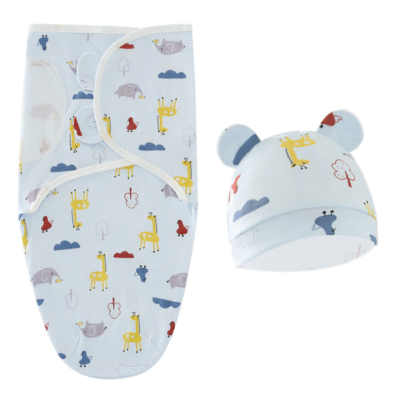 2-piece baby sleeping bag set with fetal cap