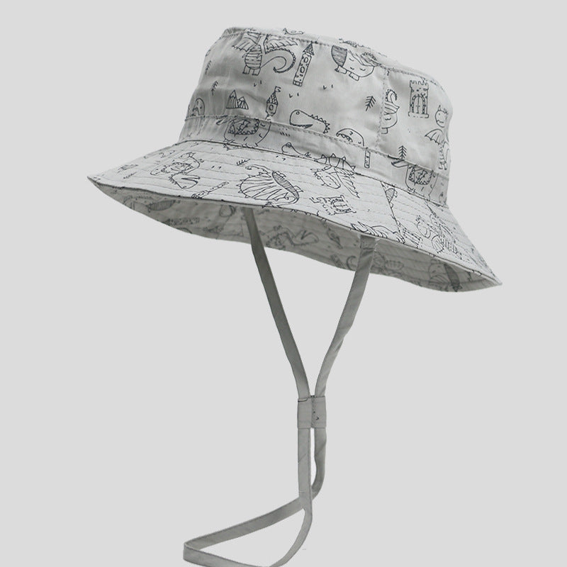 Children's sun hat with cartoon print