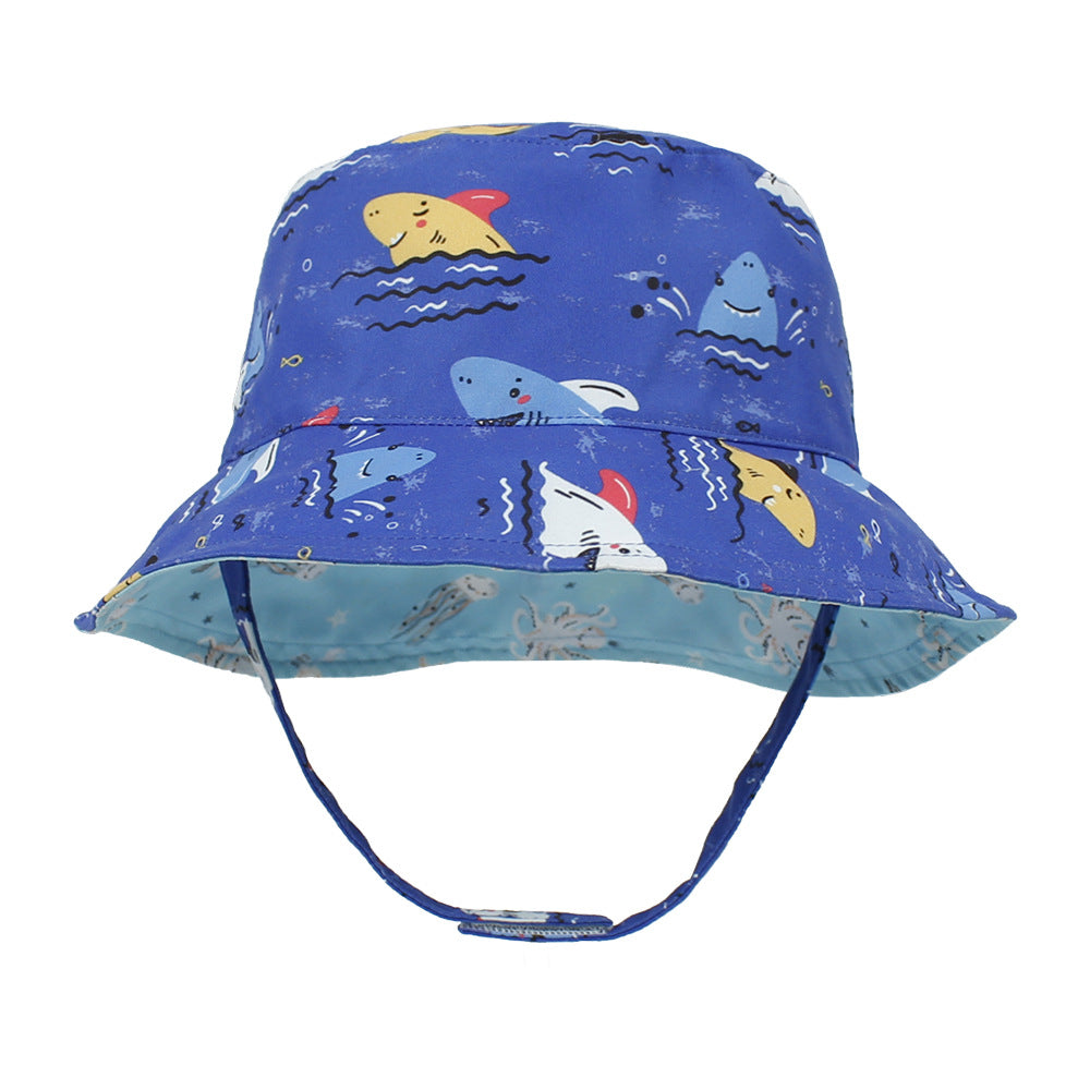 Cappello a secchiello per bambini con stampa di cartoni animati all'aperto