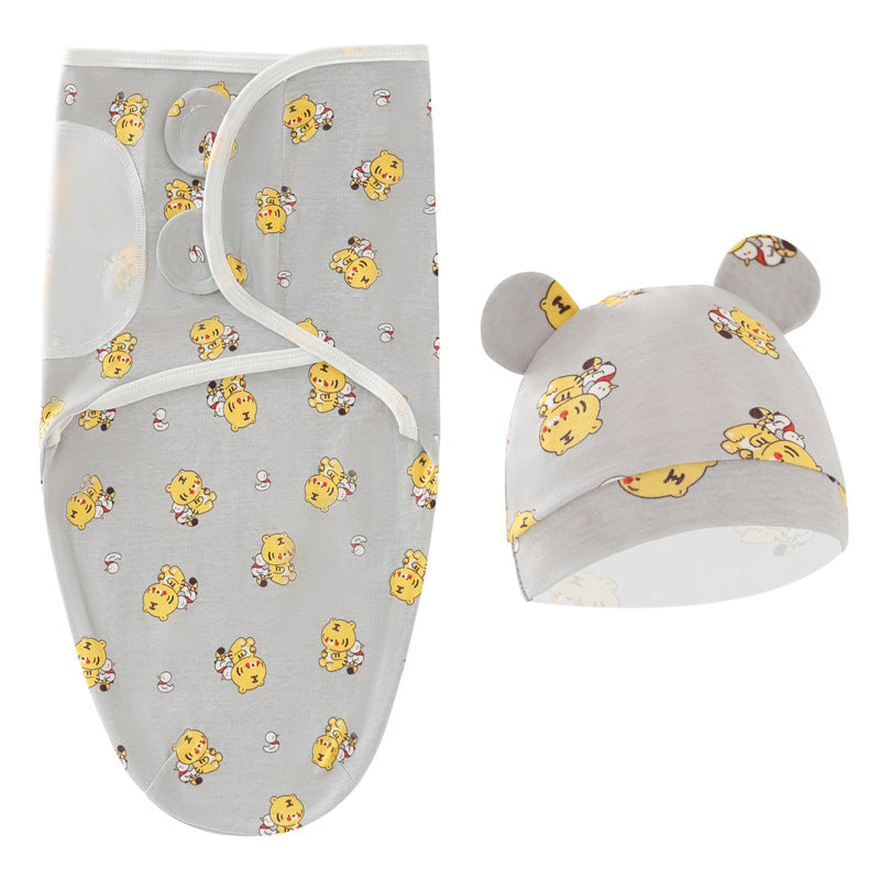 2-piece baby sleeping bag set with fetal cap