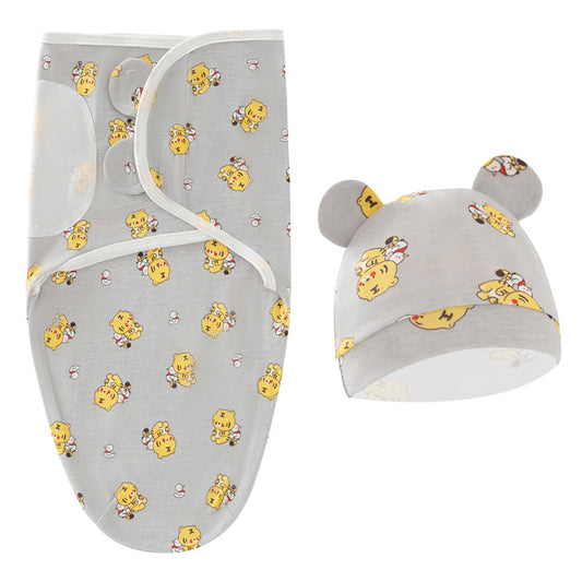 2-piece baby sleeping bag set with fetal cap