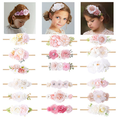 3-piece set with elastic headband for kids in fresh pastoral style