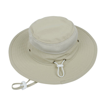 Outdoor kids sun hat with mesh joints