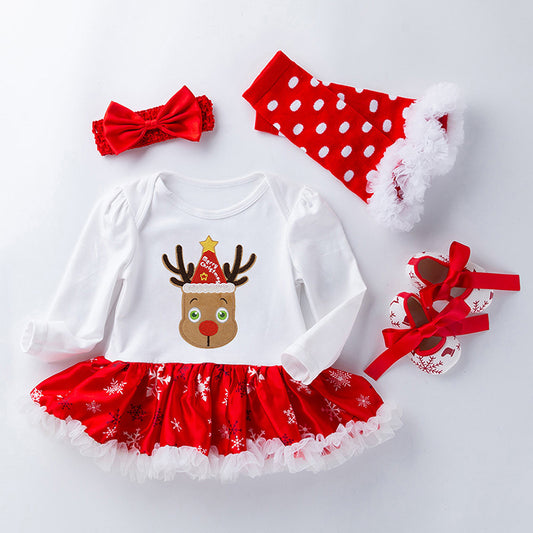 4 Piece Christmas Outfit for 21-23 Inch Reborn Dolls