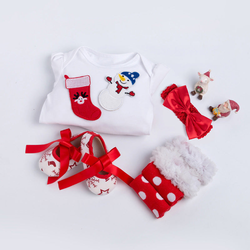 4 Piece Christmas Outfit for 21-23 Inch Reborn Dolls