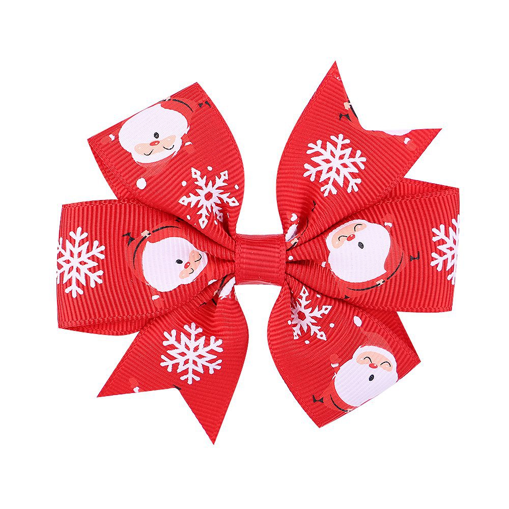 Cartoon hairpin with Christmas children's print