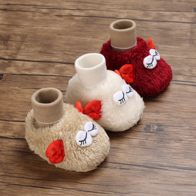 Cute plush soft sole shoes for 20-24 inch Reborn Dolls