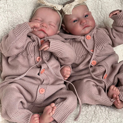 18 inch Lifelike Allen and Andre Reborn Twins Boy Doll