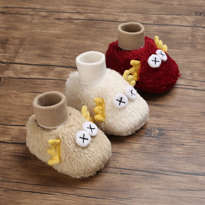 Cute Plush Soft Sole Shoes with Big Eyes for 20-24 inch Reborn Dolls