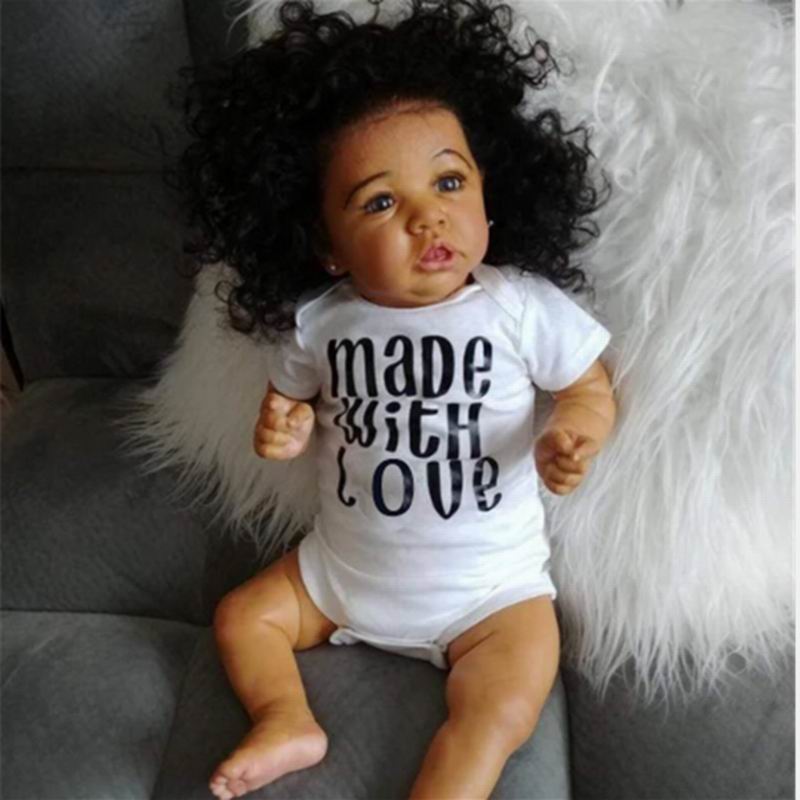 22 inch Bess Reborn Dolls Girl African American Baby