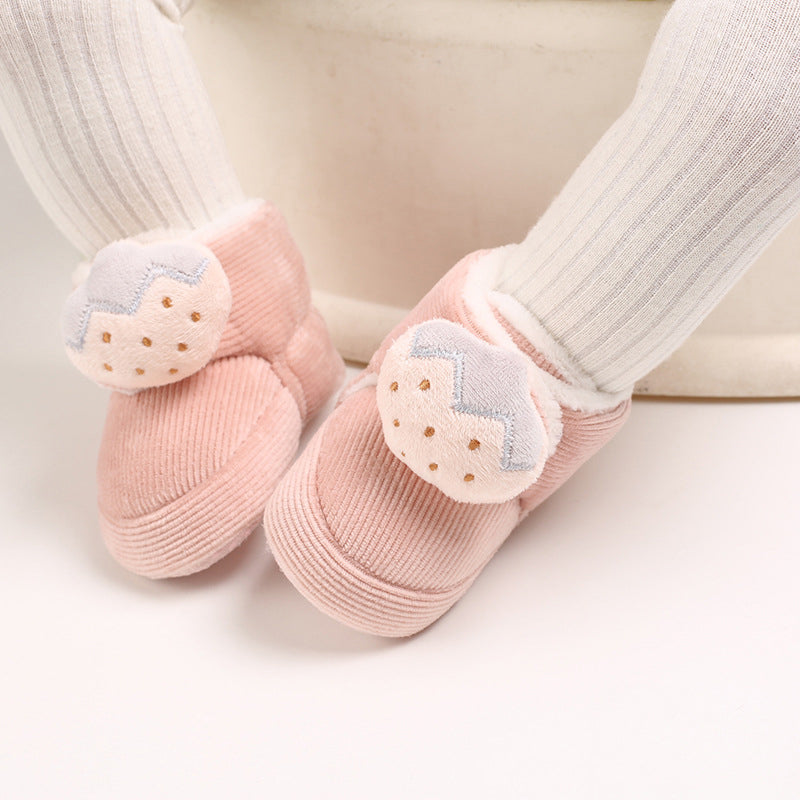 Cute plush soft sole shoes for 20-24 inch Reborn Dolls