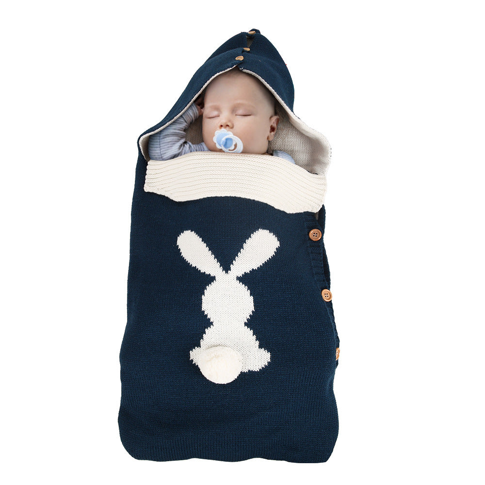 Warm knitted sleeping bag for 17-24 inch reborn dolls