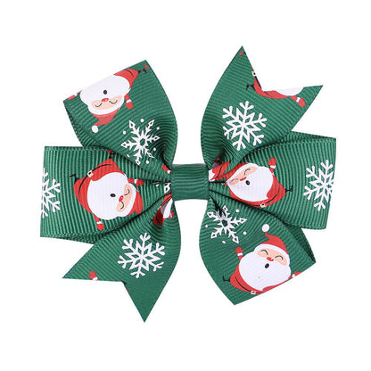 Cartoon hairpin with Christmas children's print