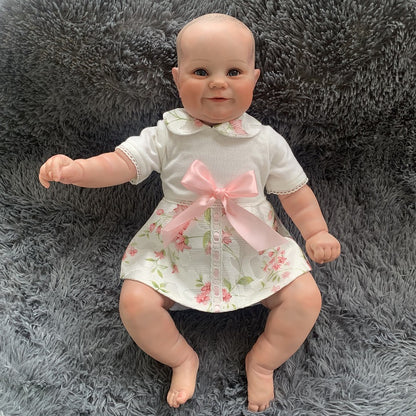 50CM Reborn Dolls Girls Maddie Hand drawing hair with chubby face