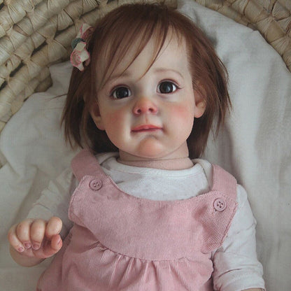 22 Inch Sweet Larry Brown Eyes Reborn Doll Girls