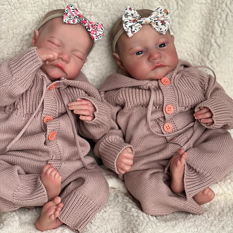 18 inch Lifelike Allen and Andre Reborn Twins Boy Doll