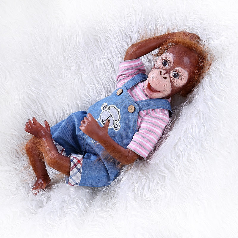 21 inch 52 cm 100% artist made Monkey Reborn Doll