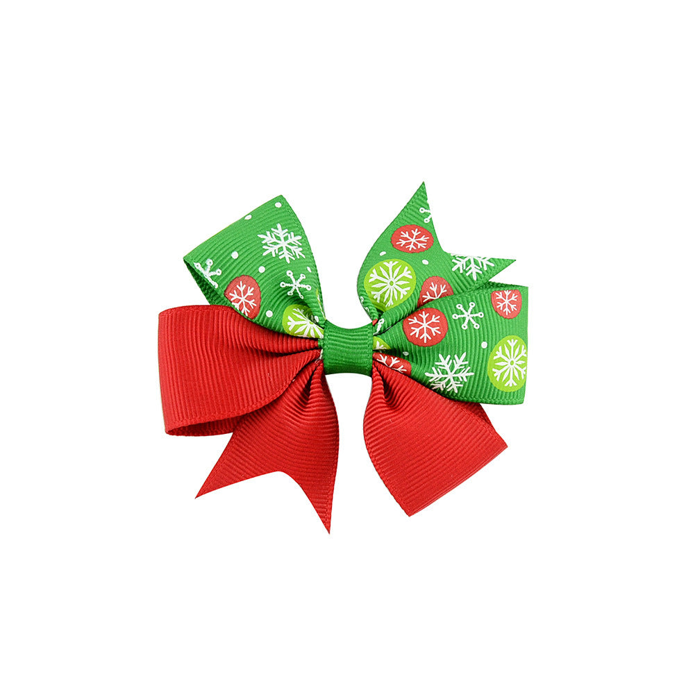 Christmas bow 4.5 cm hairpin