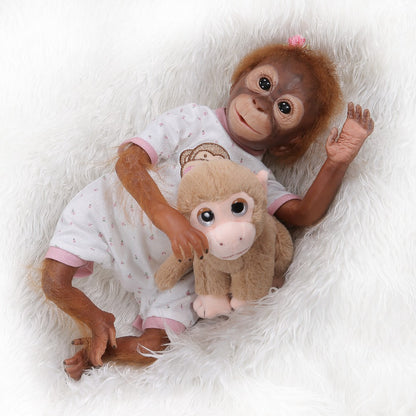 21 inch highly detailed handmade Reborn Monkey painting