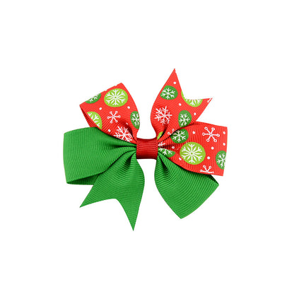 Christmas bow 4.5 cm hairpin