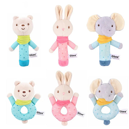 Color knitted baby comfort toy