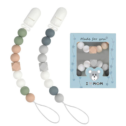 2 Pieces Silicone Pacifier Chain