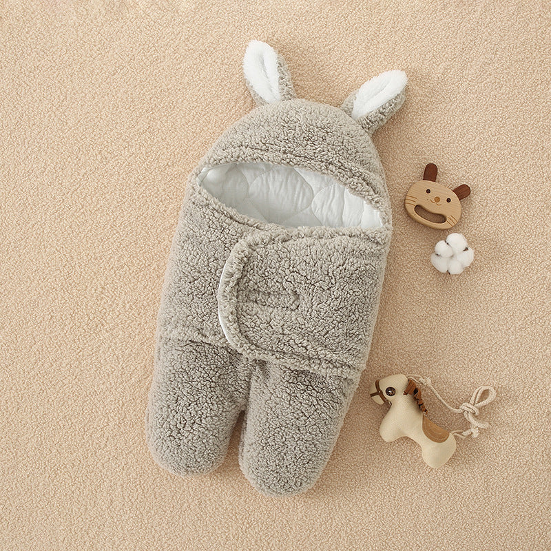 Split Legs Big Ears Plush Sleeping Bag for 16 to 24 inch Reborn Dolls