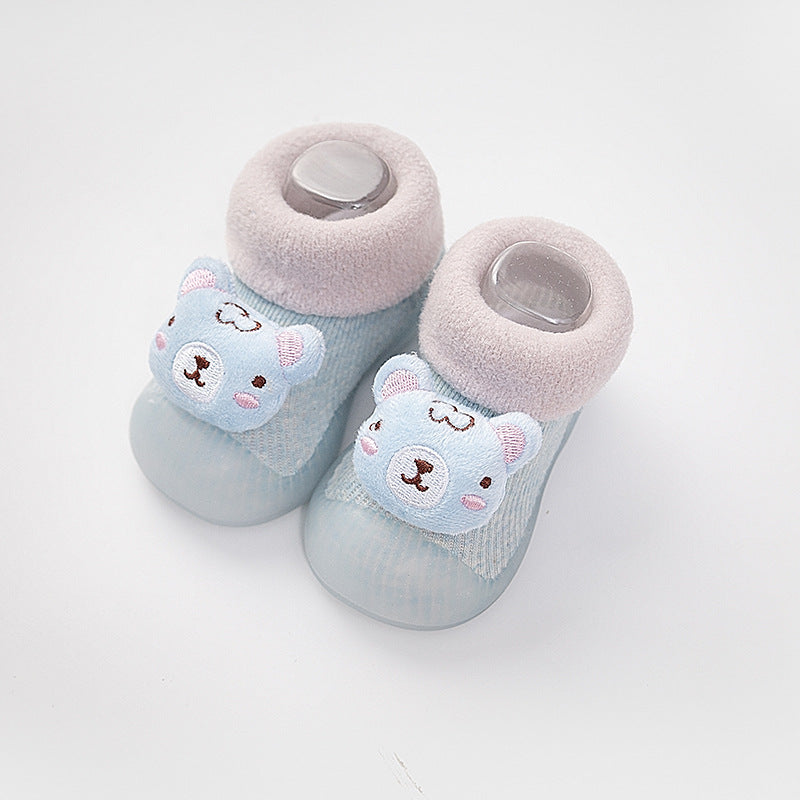 Warm cartoon tiger soft sole baby shoes