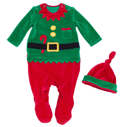 Long Sleeve Coral Fleece Christmas Jumpsuit for 20-27 inch Dolls