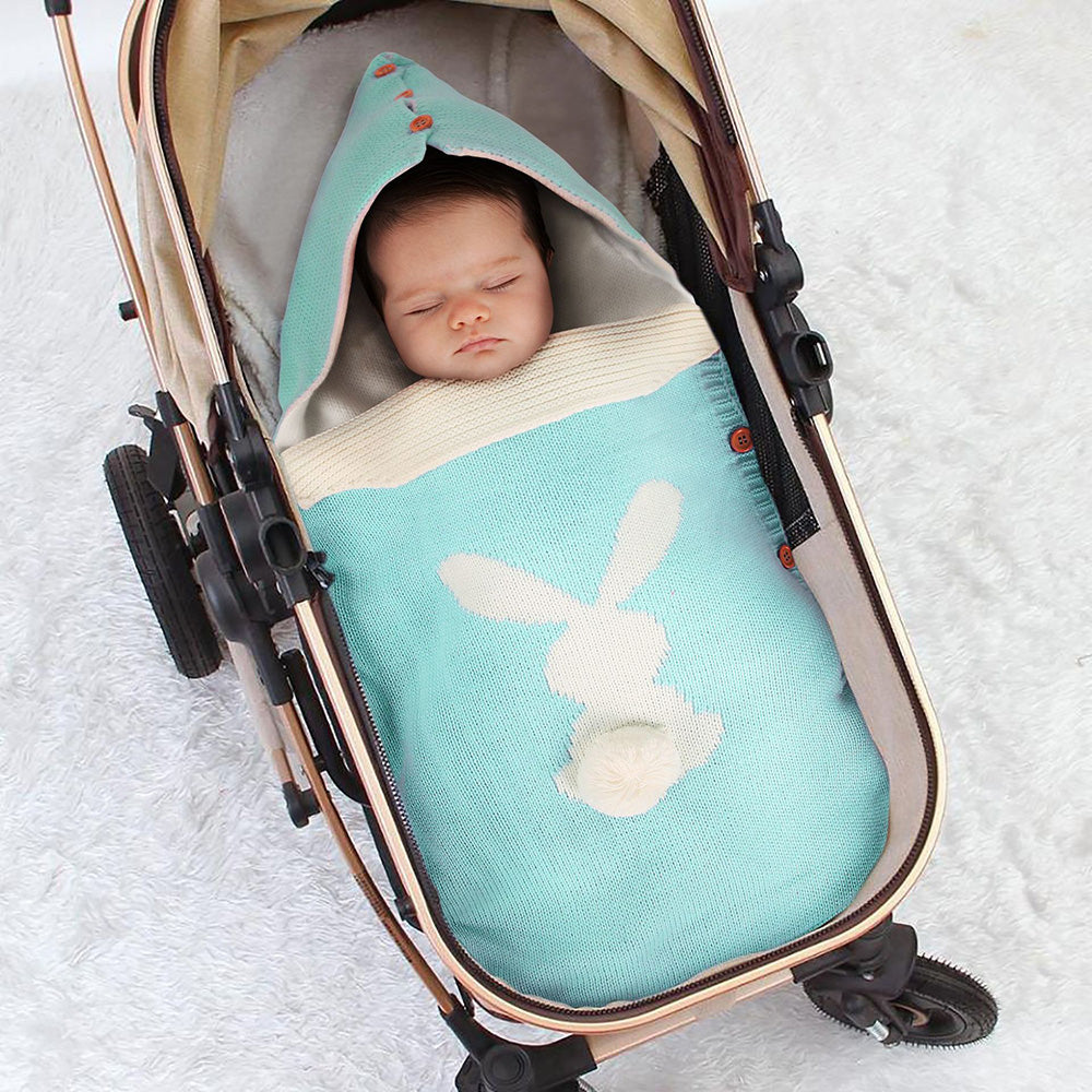 Warm knitted sleeping bag for 17-24 inch reborn dolls