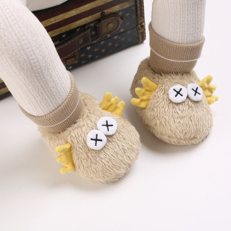 Cute Plush Soft Sole Shoes with Big Eyes for 20-24 inch Reborn Dolls