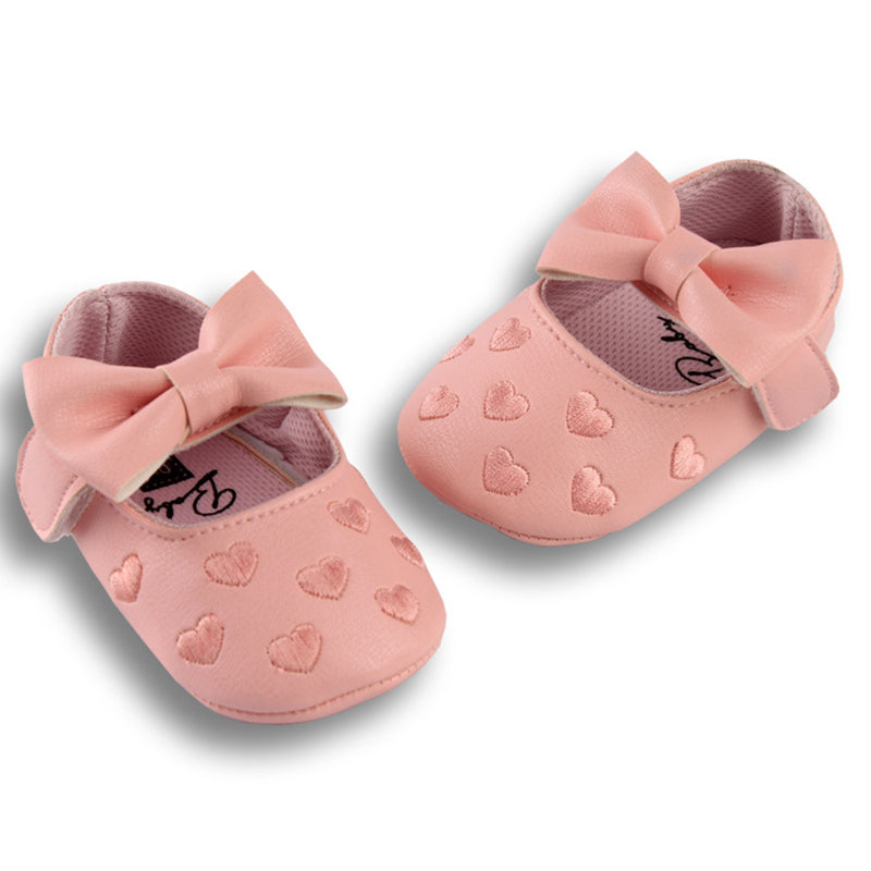 Simpatiche scarpe con ricamo a cuore per bambole Reborn da 20-24 pollici