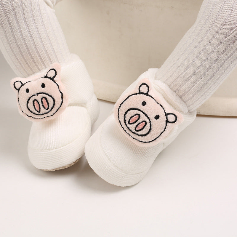 Cute plush soft sole shoes for 20-24 inch Reborn Dolls